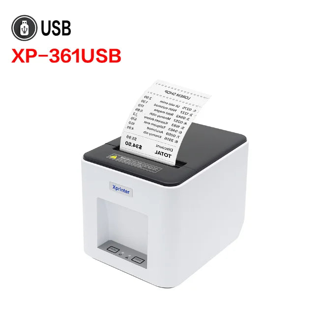 Xprinter 2-in-1 Label Receipt Printer 80mm Bluetooth/USB Printer for Windows/Android XP-T361U