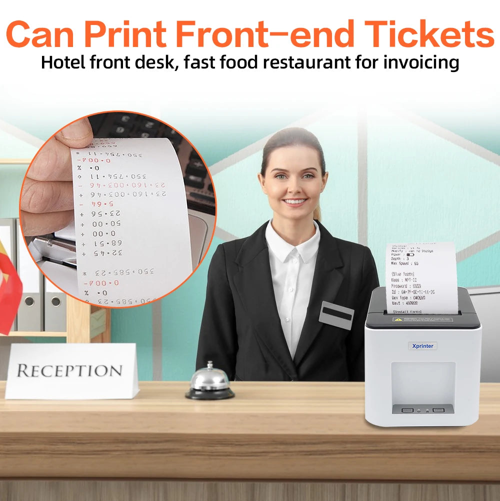 Xprinter 2-in-1 Label Receipt Printer 80mm Bluetooth/USB Printer for Windows/Android XP-T361U