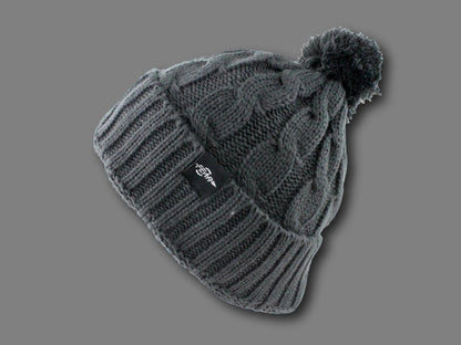 Warmest Plush Insulated Cuff Knit Pom Women Winter Beanie Hat Warm Wool Insulated Cap Winter Beanie Hat