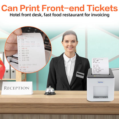 Xprinter 2-in-1 Label Receipt Printer 80mm Bluetooth/USB Printer for Windows/Android XP-T361U