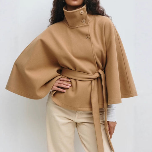 Coat With Belt Fashion Loose Elegant  For Women Clothing